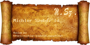 Michler Szebáld névjegykártya